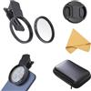 Axvxby Filtro polarizzatore per fotocamera cellulare CPL filtro 52 mm universale per cellulare clip on polarizzatore polarizzatore per iPhone, Samsung, smartphone Android