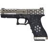 AW CUSTOM Pistola a Gas HEX-CUT Stile Glock 17 GBB - Nero /silver- Armorer Works Custom