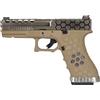 AW CUSTOM Pistola a Gas HEX-CUT Stile Glock 17 GBB - Tan/silver - Armorer Works Custom