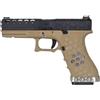 AW CUSTOM Pistola a Gas HEX-CUT Stile Glock 17 GBB - Tan/Black - Armorer Works Custom