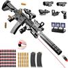 YeahBoom Pistola giocattolo per bambini, giocattolo morbido bullet gun M416, pistola in schiuma, ricarica manuale, pistola morbida per 12 + regali per bambini