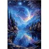 Artinhand Ottimo puzzle per adulti, 300 pezzi, notte di luna sognante, puzzle per adulti, giocattolo, regalo, decorazione familiare, puzzle per bambini