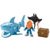 Imaginext Fisher Price Mega Morsure Shark - Set di figure con movimento realistico per 3-8 persone