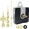 DEEWISH Movimento dell'orologio al Quarzo - Meccanismo di Sostituzione a Batteria per Orologi da Parete Fai-da-Te, Lunghezza Totale dell'albero 20mm (25/32pollici), lancette Dorate B