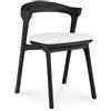 ETHNICRAFT set da 4 sedie con cuscino per esterni BOK struttura teak nero - 4x10361