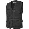 Yukirtiq Gilet Fotografico Uomo All'Aperto - Panciotto Casuale per Viaggio, Campeggio, Pesca, Caccia, Reporter, Fotografi - Denim Giacche, Nero, M