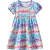 VIKITA Vestito Bambina Elegante Compleanno Casuale Rotondo Senza Maniche A-Line Abiti JSH5819 10T(9-10 Ans)