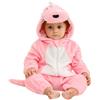 YloveM Costume da Dinosauro per Bambino Unisex Pagliaccetto Invernale per Neonato Tuta con Cerniera Flanella Tutina per Bambini per Ragazzi e Ragazze