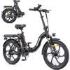 HillMiles MilePort 1 Bici Elettrica Per Adulti, 36V 13AH Batteria Rimovibile 250w Motore Con 20 "*3.0" Fat Tire Pieghevole Bicicletta Elettrica, Velocità 25KM/H Gamma Fino a 100KM Città Pendolare Ebike