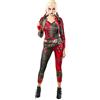 Rubie's Rubies Costume Harley Quinn per adulto, tuta rossa con cintura e giacca, ufficiale Suicide Squad 2, Suicide Squad, DC Comics per Carnevale, Feste, Cosplay