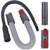 Wiseten Tubo Flessibile Estensibile + Bocchetta a Lancia Flessibile + Adattatore Accessori Raccordo di ricambio per Aspirapolvere Dyson V7 V8 V10 V11 V15 per la Pulizia di Angoli e Spazi Vuoti