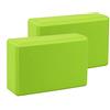 Exerz Blocchi Yoga 2 Pezzi - di Yoga e Pilates Ad Alta densit Comodi mattoncini in Schiuma Fitness, Antiscivolo - Leggero e Adatto ai Viaggi. (Verde)