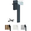 V VOOXA VOOXA - Maniglia esclusiva per finestra in alluminio, colore grigio antracite RAL7016 (35 mm), per finestre, terrazze/balconi in legno, plastica o alluminio, funzione di inclinazione, ergonomica,