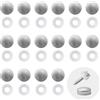 INCREWAY 100PCS tappi a vite, tappi a vite in plastica, tappi a vite in plastica, tappi a vite in plastica (argento)