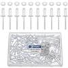 JTAREA 130 Pezzi 4,8 × 10 mm Rivetti Ciechi in Alluminio con Rondelle Rivetti Pop Ciechi Ribattini Rivetto Aperti Blind Rivets (Argento)