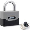 Jekosa® PDP68 Lucchetto Con Combinazione Per Impieghi Gravosi - Archetto Antitaglio 11 mm, Guscio In Poliammide Resistente Alle Intemperie | Per Armadietti Scuola/Palestra, Serrande, Cancelli