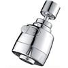 PANDARAZZI Prolunga Rubinetto Cucina con 2 Modalità, Doccetta per Lavandino Cucina,Rompigetto Rubinetto Cucina 360° Gradi,Areatore Rubinetto Cucina Con Risparmio Idrico E Filtro (9cm, 2 Modalità)