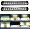 Willpower 2pz LED Lampada di Emergenza Strobo 12LED Bianco Lampeggiante Luci 12V 24V 18 Modalità Barra Luminosa per Camion Rimorchi Auto Camper Fuoristrada Trattori Sicuro Faretti Fendinebbia