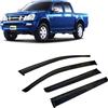 Rumplex Deflettori d'aria per finestrini laterali, compatibili con Isuzu D Max 2007-2017, parapioggia, deflettori adesivi, 4 pezzi