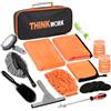THINKWORK Set di pulizia per auto, set di lavaggio auto, 17 pezzi per la cura dell'auto per la pulizia dell'interno e dell'esterno, cruscotto, prese d'aria, motore, ruote, set regalo per la cura