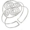 Avalaya Bracciale in stile greco Twirl braccio superiore/martellato/metallo tono argento/regolabile, Metallo