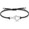 Jrêveinfini Infinito Bracciale Donna Argento 925, Braccialetto Bracciale Portafortuna Donna Bambina Ragazza, Bracciale Mamma Corda Amicizia, Regalo Donna Compleanno Anniversario Bambina Ragazza