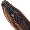 SEGO Extension Coda di Cavallo Capelli Clip Pinza Ponytail Extensions Fascia Unica Posticci Lisci Finti Sintetici 65cm 150g [Marrone Scuro mix Biondo Rossiccio]