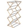 Amig - Stendibiancheria verticale pieghevole tipo torre Mod. Aeria ZenRack - Acciaio epossidico e bambù - Stendino a struttura verticale - 5m di spazio di stenditura - 54x36x106 cm - Colore nero/bambù