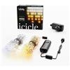Twinkly Icicle 190 LED Bianco, Luci a Cascata LED Esterno e Interno, Luci LED Smart Bianco Caldo e Freddo, Compatibile con Alexa, Google Home, IP44, Controllo da App, Filo Trasparente, 5.5m