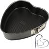 Zenker Set Tortiera a Cerniera a Cuore Antiaderente 27x25 cm (230°C) + Tagliabiscotti Linzer in Acciaio Inox a Forma di Cuore, Perfetto per Torte, Crostate e Biscotti Ripieni