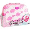 Girabrilla Nice Group - Girabrilla Make Up Case, Valigetta trucchi 02550G - BIANCA con Nuvole ROSA