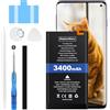 ElephantStory Batteria per Samsung Galaxy S10 SM-G973F/DS, EB-BG973ABU 3400 mAh Batteria di Ricambio Batteria Sostitutiva ai Polimeri di Litio con Strumenti di Riparazione e Guida