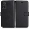 DENDICO Cover per Galaxy A02S, Premium Portafoglio PU Custodia in PU Pelle, Flip Libro TPU Bumper Caso per Samsung Galaxy A02S, Nero