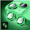Kucheed Proteggi Obiettivo Fotocamera Glitterato Compatibile con iPhone 11, Adesivi per Copertura Fotocamera in Vetro Temperato, Anelli in Lega con Allineamento Automatico