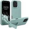kwmobile 1x Custodia Compatibile con Apple iPhone 16 PRO Max - Cover Supporto Dita - Back Case per Smartphone - Protezione Gommata Menta