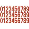 YIKIADA 30 PCS Numeri Adesivi Grandi Vinile per Numerare Porte, Cassette delle Lettere, Adesivo con numero Impermeabile, Etichette - Rosso