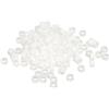 PATIKIL Silicone Gomma Fasce cerchio 100pz Antiscivolo 3/8 Piatto Bianco per Libri, Arte, Scatole, Cordoncino Avvolgimento, Borsa Fasce