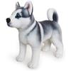 Asudaro 30 cm Husky Siberian Animali Husky Cane Peluche in piedi Cane Husky Akita Cane Realistico Marrone Grigio Peluche Peluche Giocattolo per Bambini Ragazzi Ragazze #E