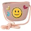 JAHEMU Borsa paglia ragazza Borsa a Spalla Bohemien Sorriso Borsa a tracolla con Tracolla Regolabile