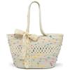 Pahajim Tote Bag Donna Borse a Spalla Borsa Uncinetto Borsa Shopper Intrecciata in Corda di Cotone Shoulder Bag con Cerniera Tracolla Crochet per Viaggio Vacanza