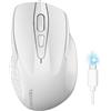 TECKNET Mouse Bluetooth Ricaricabile, Multi-dispositivo Wireless Silenzioso (Tri-Mode: BT 5.0/3.0 + 2.4G), 4800 DPI Ergonomico Portatile per Laptops, Mac OS, Android, Windows
