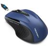 TECKNET Mouse Bluetooth con Jiggler, Multi-dispositivo Mouse Wireless Ricaricabile (Tri-Mode: BT 5.0/3.0 + 2.4G), 4800 DPI, Silenzioso, Ergonomico, Portatile per Laptops, Mac OS, Android, Windows