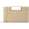 EVEOUT Pochette da Sera in Paglia Donna Clutch con Catena per Matrimonio Festa Estiva Borse a tracolla Paglia Intrecciata per Spiaggia Vacanze