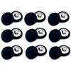 DHER 18 Pezzi Bottoni in Tessuto per Avvolgimento di Peluche,Bottone Rivestito in Tessuto 1 Foro Bottoni Decorativi per Cappotto in Cashmere, Bottoni Semiconcolari Giacca a Vento in Lana (Nero, 20mm)