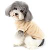 Zunea Cappottino Maglione per Cani Piccola Taglia Invernale Caldo Pile Pullover Gilet Cucciolo Vestiti Morbido Autunno Gatto Cane Chihuahua Felpe Abbigliamento Animali Giacca Abiti Beige S