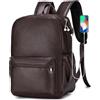 SPAHER Zaino da Viaggio PU Pelle Aereo 40x30x20 Wizzair Zaino Porta PC 15,6 Pollici con Porta di Ricarica USB Donna Uomo 25L Piccolo Zaini da Cabina Ufficio Lavoro Bagaglio a Mano Travel Backpack