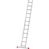 Hailo S60 ProfiStep UNO - Scaletta a 12 pioli, in alluminio, con 2 zampe, portata fino a 150 kg, scala in alluminio, made in Germany, colore: Argento