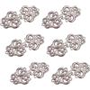 WANDIC Clip per Cardigan, 6 Paio di Chiusure A Capo con Fiore A Spirale Vintage da Cucire su Ganci e Occhielli Chiusure A Fibbia per Scialle Maglione, Argento