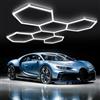 TODEHI 6-Hex Plafoniera LED esagonale per garage-31pcs luci tubolari, super luminosa 248W 6500K, luci da soffitto LED collegabili per dettagli auto, magazzino, seminterrato, cura dell'auto, lavanderia