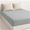 Etrexonline Lenzuolo con Angoli Microfibra per Letto 160x190/200cm Con Altezza da 28cm, Lenzuolo Matrimoniale con Angoli Ultra Morbido Traspirante - Grigio